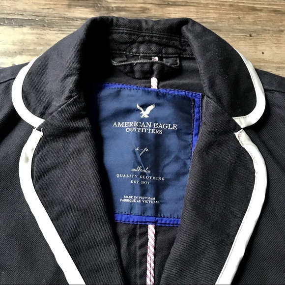 American Eagle Preppy Navy Blazer S - Picture 3 of 10